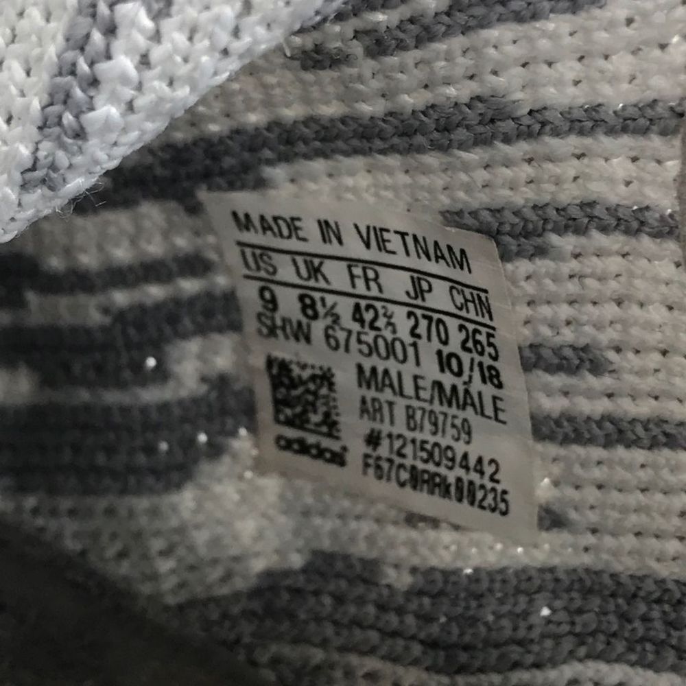 Adidas NMD R1 Blizzard White/Gray Athletic Running Shoes B79759 Men's Size 9 - Picture 11 of 12